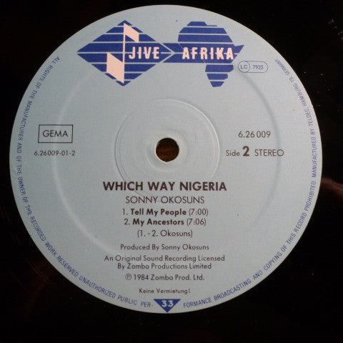 Sonny Okosuns* : Which Way Nigeria? (LP, Album)