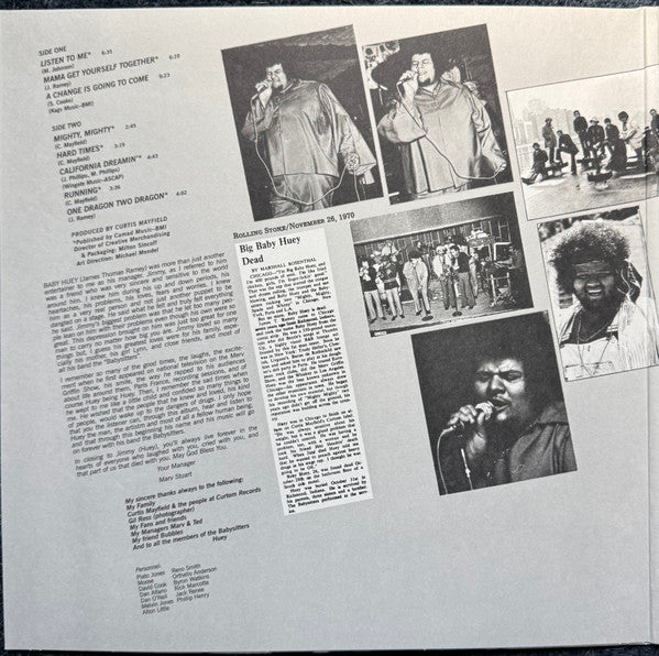Baby Huey : The Baby Huey Story / The Living Legend (LP, Album, RE, 180)
