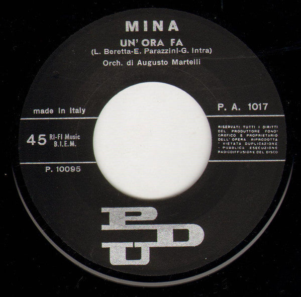 Mina ~ Un'Ora Fa (Vinyl) - Djungel & Jazz