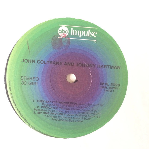 John Coltrane And Johnny Hartman ~ John Coltrane And Johnny Hartman (Vinyl) - Djungel & Jazz