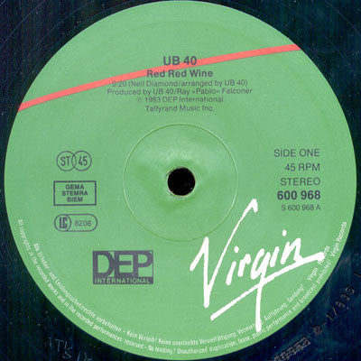 UB40 ~ Red Red Wine (Vinyl) - Djungel & Jazz