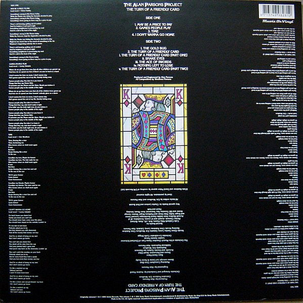 The Alan Parsons Project ~ The Turn Of A Friendly Card (Vinyl) - Djungel & Jazz