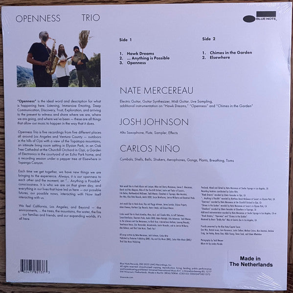 Nate Mercereau, Josh Johnson , Carlos Niño ~ Openness Trio (Vinyl) - Djungel & Jazz