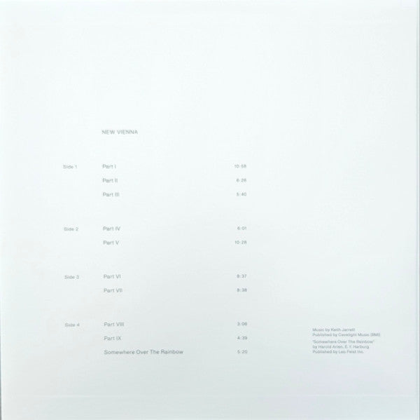 Keith Jarrett ~ New Vienna (At The Musikverein, 2016) (Vinyl) - Djungel & Jazz