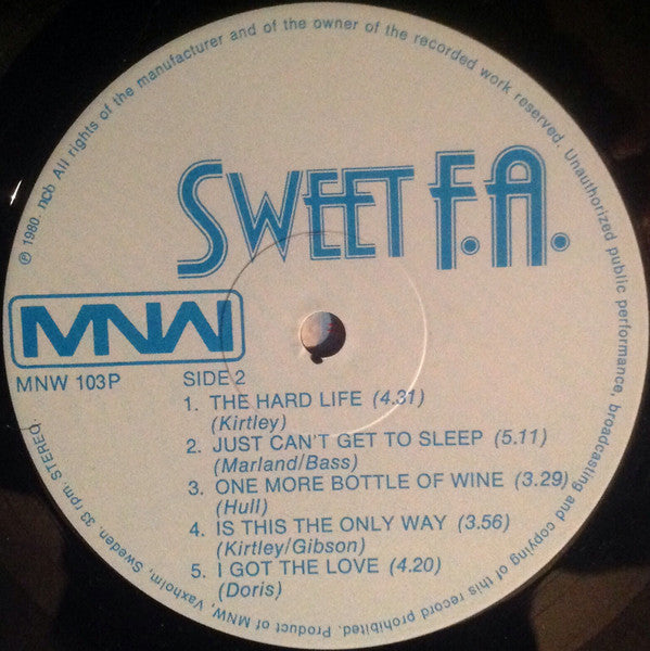 Sweet F.A. ~ Sweet F.A. (Vinyl) - Djungel & Jazz