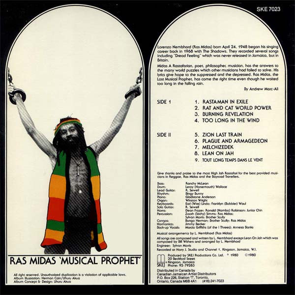 Ras Midas : Rastaman In Exile (LP, Album)