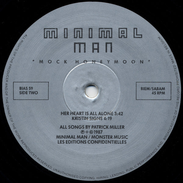Minimal Man ~ Mock Honeymoon (Vinyl) - Djungel & Jazz