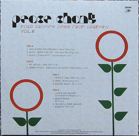 Various : Peace Chant Vol. 8 (More Private Jazz From Germany 1974-1986) (2xLP, Comp, Bioplastic, Gat)