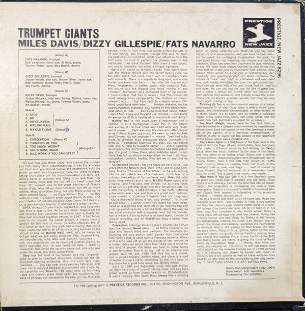 Miles Davis / Dizzy Gillespie / Fats Navarro ~ Trumpet Giants (Vinyl) - Djungel & Jazz