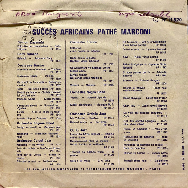 Les Bantous De La Capitale ~ Makambo Mibale / Damba (Vinyl) - Djungel & Jazz