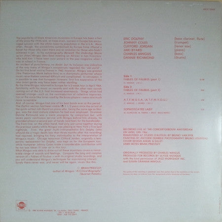 Charles Mingus Sextet : Concertgebouw Amsterdam Volume 2 (LP, Album)