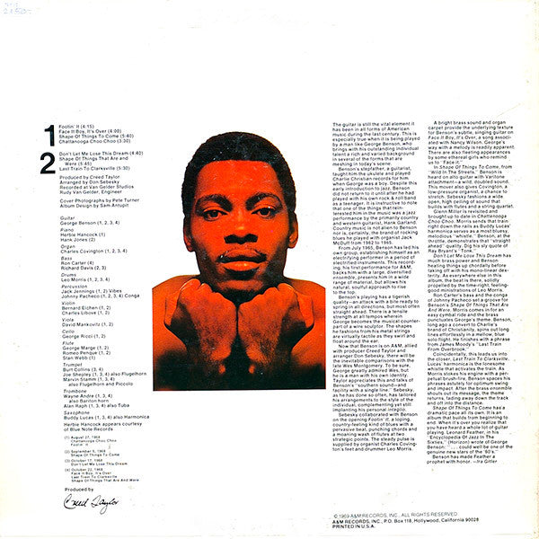 George Benson : Shape Of Things To Come (LP, Album, RE)