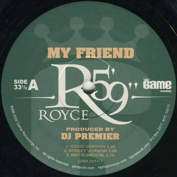 Royce Da 5'9" ~ Mr. Baller / My Friend (Vinyl) - Djungel & Jazz