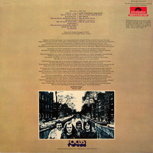 Focus ~ In And Out Of Focus (Vinyl) - Djungel & Jazz