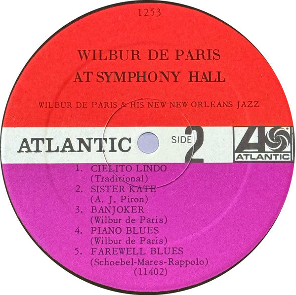 Wilbur De Paris And His New New Orleans Jazz ~ Wilbur De Paris At Symphony Hall (Vinyl) - Djungel & Jazz