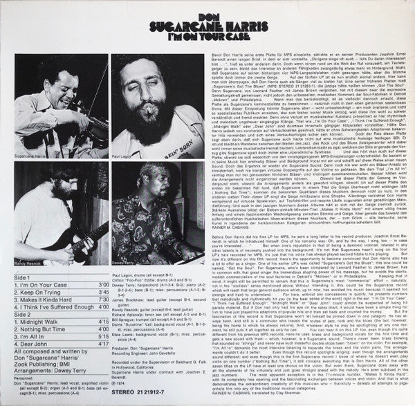 Don "Sugarcane" Harris : I'm On Your Case (LP, Album)