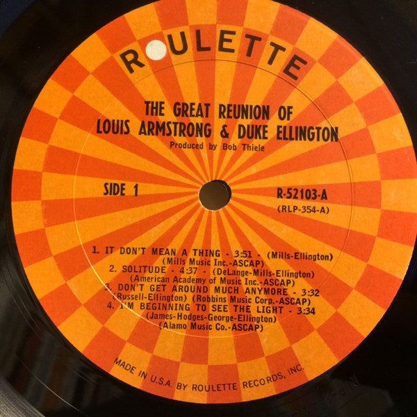 Louis Armstrong & Duke Ellington ~ The Great Reunion (Vinyl) - Djungel & Jazz