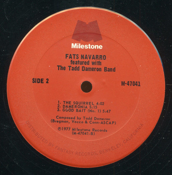 Fats Navarro Featured With The Tadd Dameron Band ~ Featured With The Tadd Dameron Band (Vinyl) - Djungel & Jazz