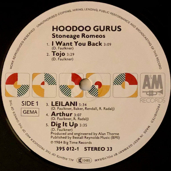 Hoodoo Gurus ~ Stoneage Romeos (Vinyl) - Djungel & Jazz