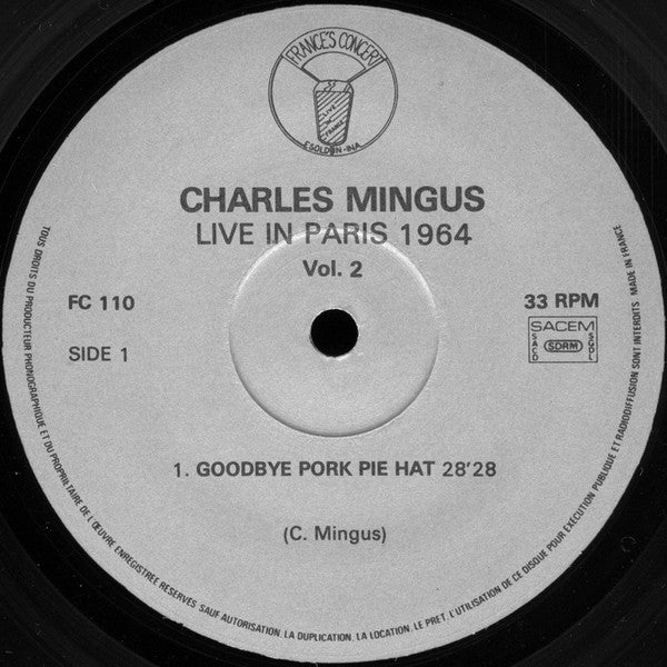 Charles Mingus ~ Live In Paris 1964 Vol. 2 (Vinyl) - Djungel & Jazz