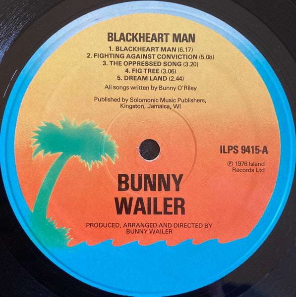 Bunny Wailer : Blackheart Man (LP, Album, Gat)