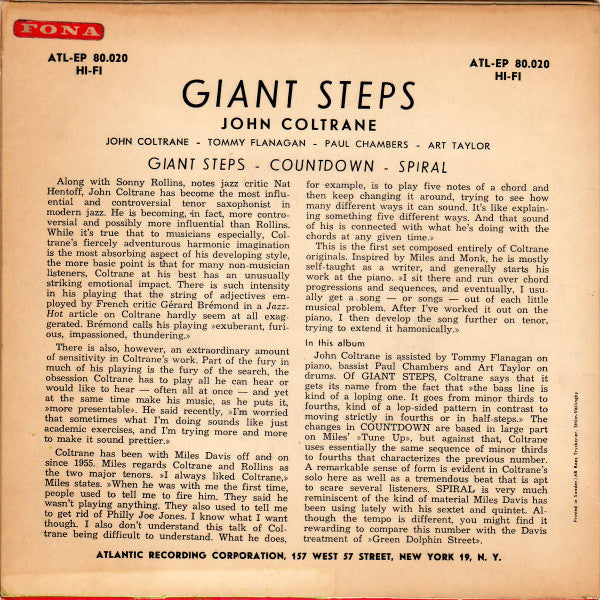 John Coltrane ~ Giant Steps (Vinyl) - Djungel & Jazz