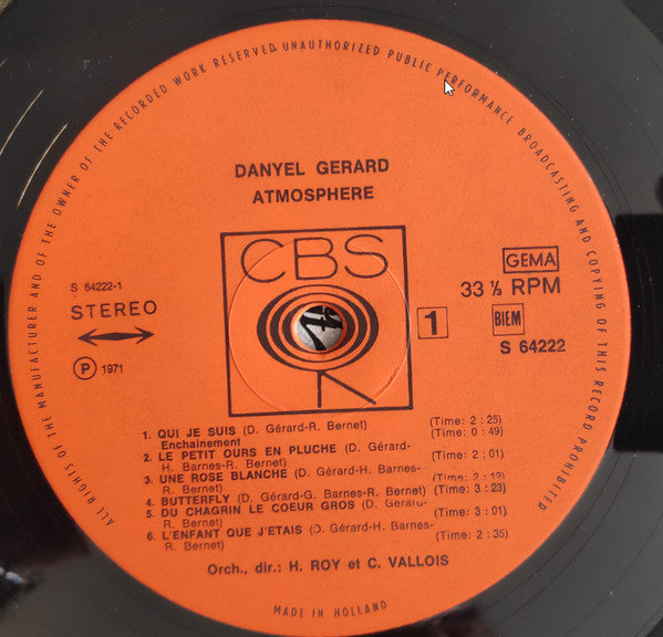 Danyel Gérard ~ Atmosphère (Vinyl) - Djungel & Jazz