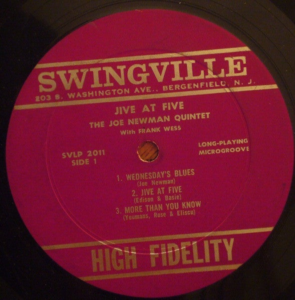Joe Newman Quintet Featuring Frank Wess ~ Jive At Five (Vinyl) - Djungel & Jazz