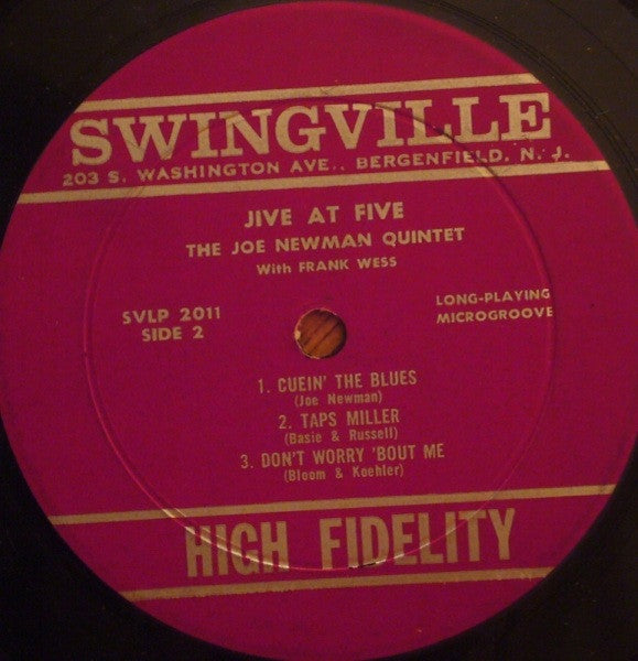 Joe Newman Quintet Featuring Frank Wess ~ Jive At Five (Vinyl) - Djungel & Jazz
