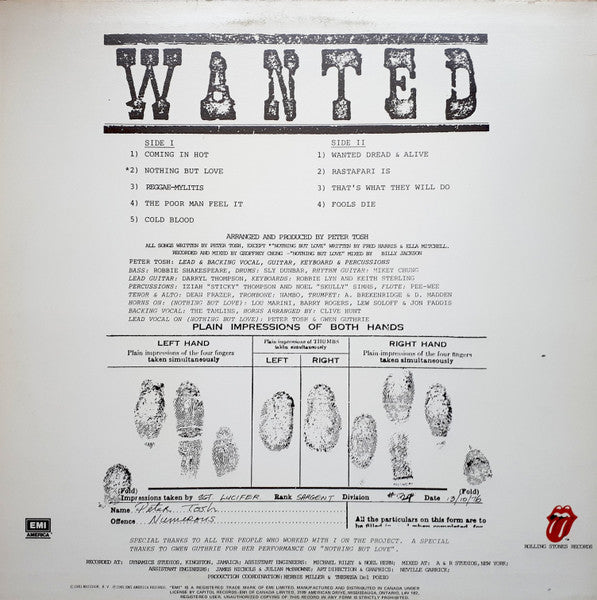 Peter Tosh ~ Wanted Dread & Alive (Vinyl) - Djungel & Jazz