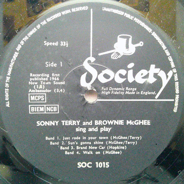 Sonny Terry & Brownie McGhee ~ Sing And Play (Vinyl) - Djungel & Jazz