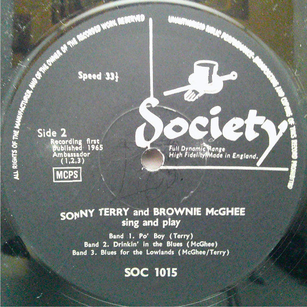 Sonny Terry & Brownie McGhee ~ Sing And Play (Vinyl) - Djungel & Jazz