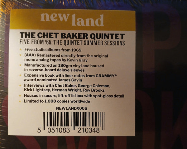 The Chet Baker Quintet ~ Five From '65: The Quintet Summer Sessions (Vinyl) - Djungel & Jazz