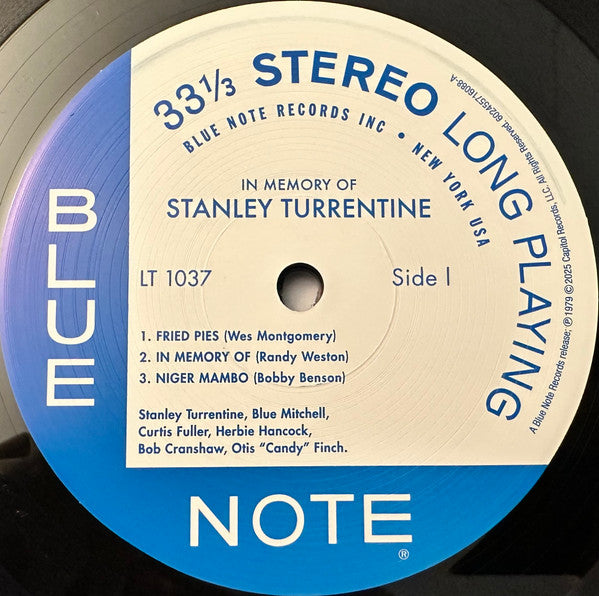 Stanley Turrentine : In Memory Of (LP, Album, RE, Gat)