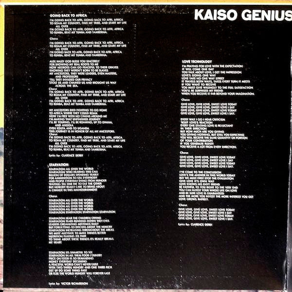 Kaiso Genius ~ Going Back To Africa (Vinyl) - Djungel & Jazz