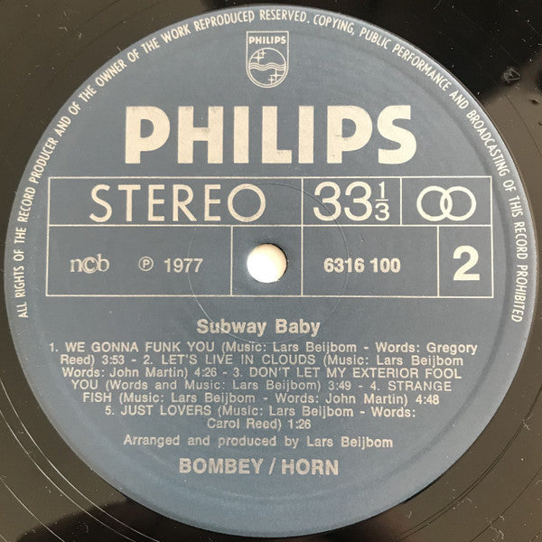 Maritza Horn, Lars Beijbom ~ Subway Baby (Vinyl) - Djungel & Jazz
