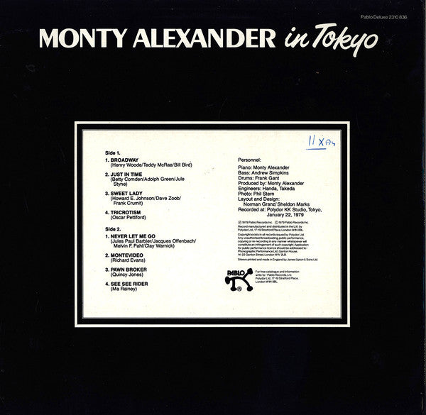 Monty Alexander ~ In Tokyo (Vinyl) - Djungel & Jazz
