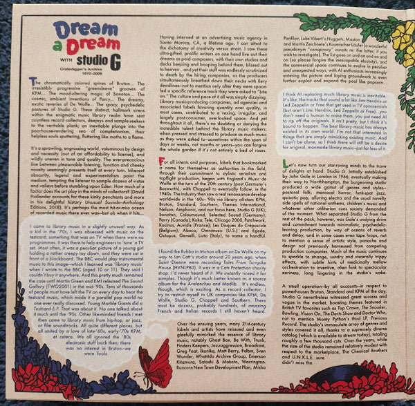 Various : Dream A Dream With Studio G: Cratedigger's Archive (1970–2009) (LP, Comp, Red)