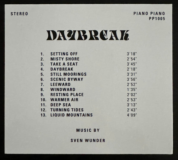 Sven Wunder ~ Daybreak (Vinyl) - Djungel & Jazz