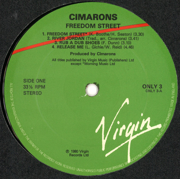 The Cimarons : Freedom Street (LP, Album)