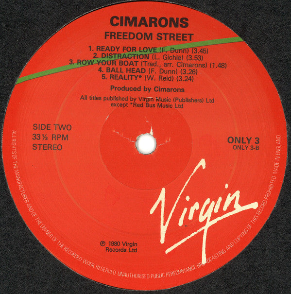 The Cimarons : Freedom Street (LP, Album)