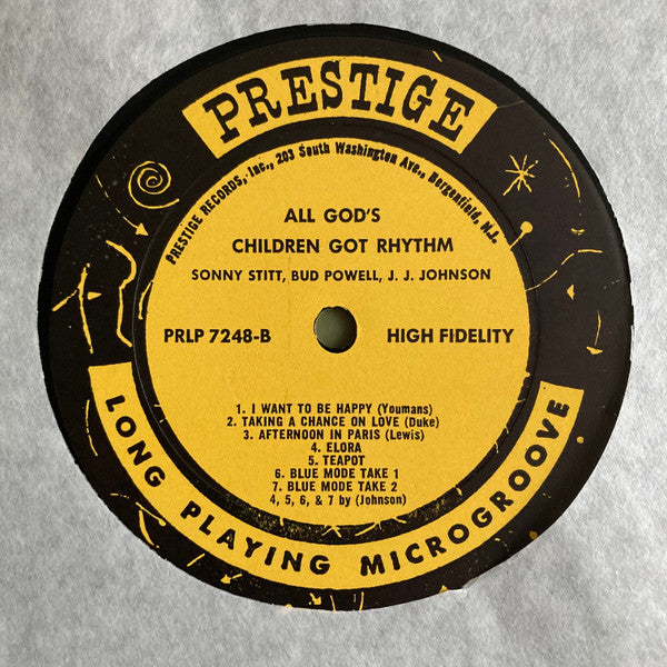 Sonny Stitt With Bud Powell And J. J. Johnson ~ All God's Children Got Rhythm (Vinyl) - Djungel & Jazz