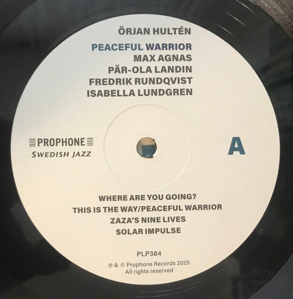 Örjan Hultén, Max Agnas, Pär-Ola Landin, Fredrik Rundqvist, Isabella Lundgren ~ Peaceful Warrior (Vinyl) - Djungel & Jazz
