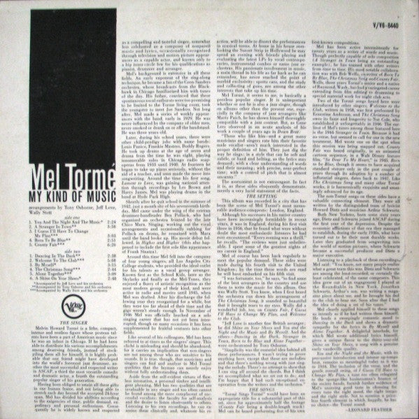 Mel Torme ~ My Kind Of Music (Vinyl) - Djungel & Jazz