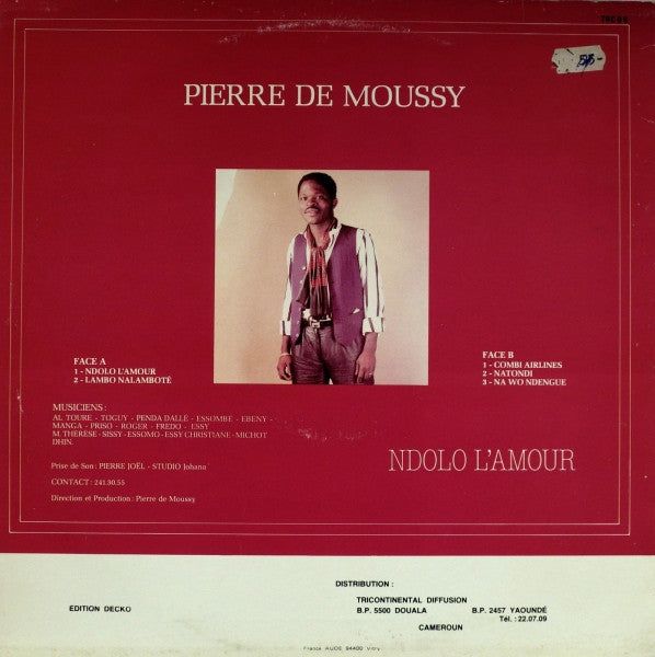Pierre De Moussy ~ Ndolo L'Amour (Vinyl) - Djungel & Jazz