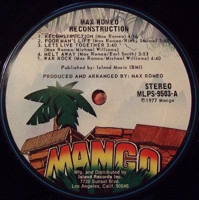 Max Romeo ~ Reconstruction (Vinyl) - Djungel & Jazz