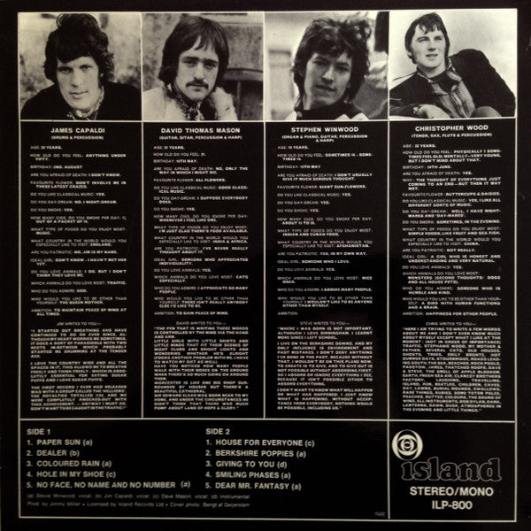 Traffic ~ Coloured Rain (Vinyl) - Djungel & Jazz