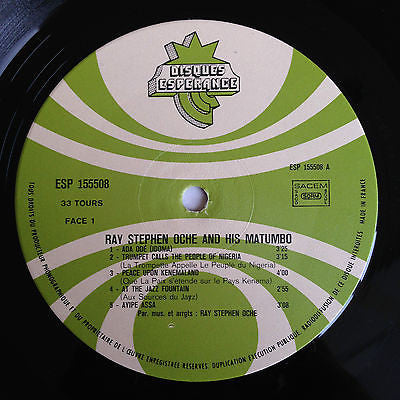 Ray Stephen Oche And His Matumbo ~ No Discrimination (Vinyl) - Djungel & Jazz