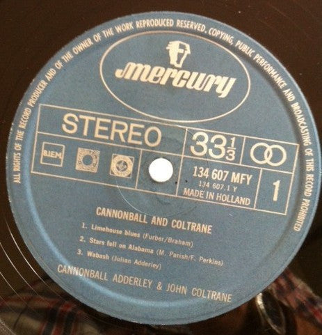 Cannonball Adderley & John Coltrane ~ Cannonball And Coltrane (Vinyl) - Djungel & Jazz