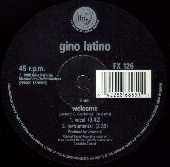 Gino Latino ~ Welcome (Vinyl) - Djungel & Jazz